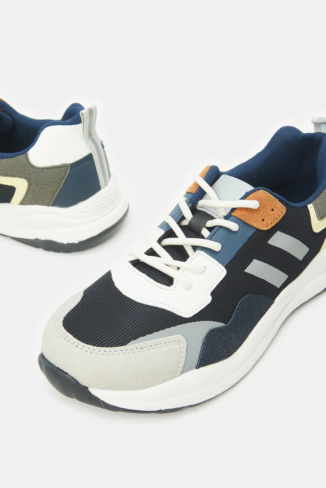 Senior Boys Multicolour Colour Block Trainers