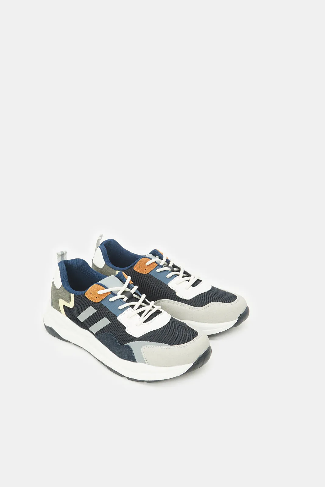 Senior Boys Multicolour Colour Block Trainers