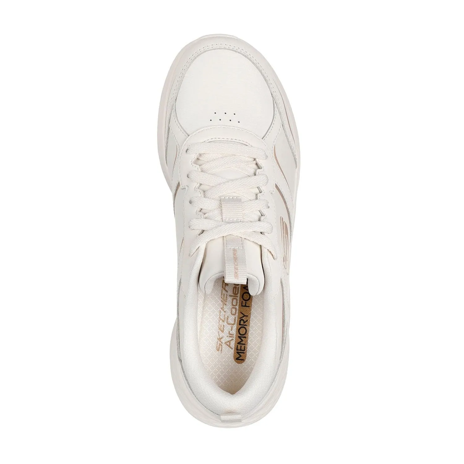 Skechers 150049 Skech-Lite Pro-Sleek Ladies Natural Gold Leather Lace Up Trainers