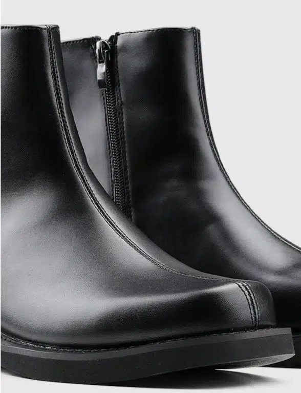 Sleek Ankle Chelsea Boots with Side Zipper