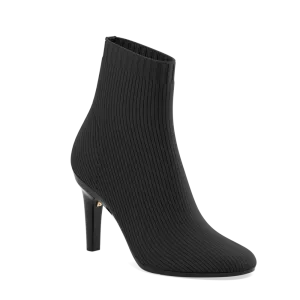 The Josie Bootie - Coal Knit 4 Stiletto