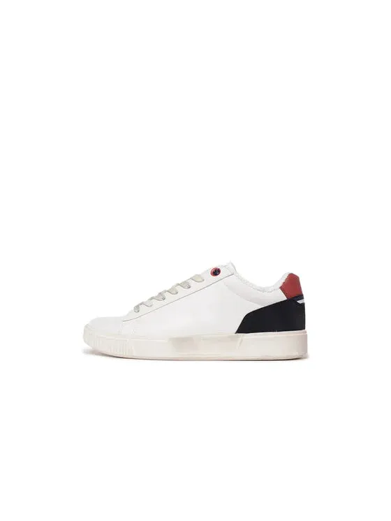 US POLO ASSN. MEN TRAINERS IN WHITE AND DARK BLUE