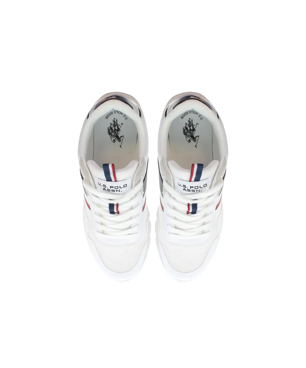 US POLO MENS MESH SNEAKER WITH USPA FLAG DETAILS ON THE UPPER