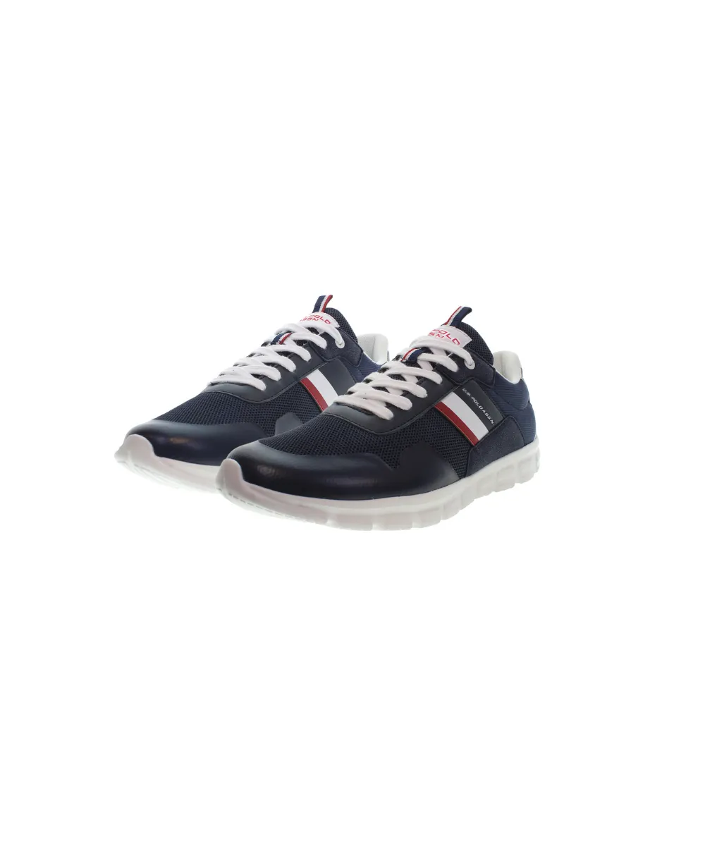 US POLO MENS MESH SNEAKER WITH USPA FLAG DETAILS ON THE UPPER