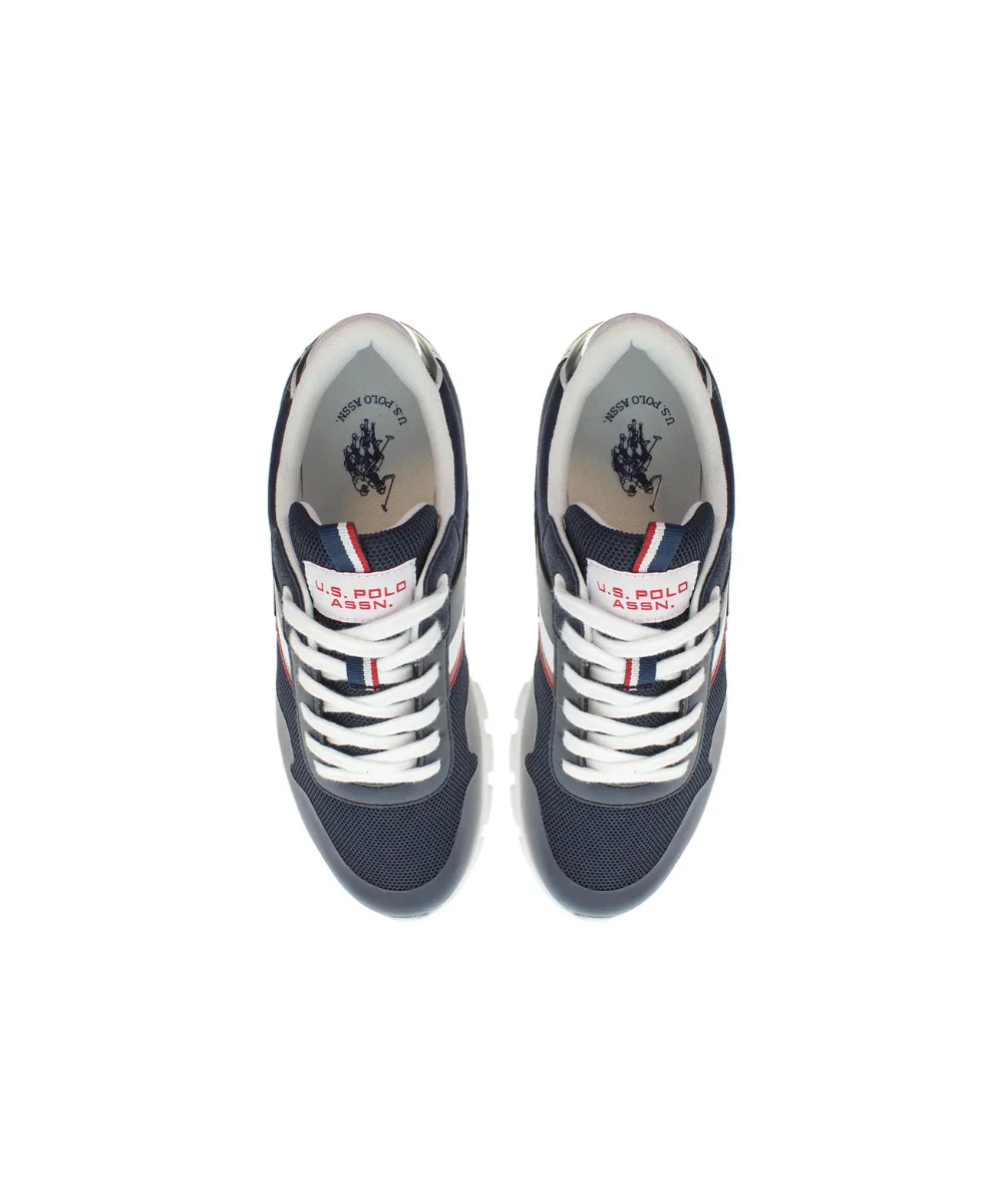 US POLO MENS MESH SNEAKER WITH USPA FLAG DETAILS ON THE UPPER