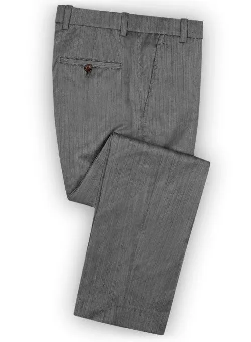 Washington Gray Stripes Pure Wool Pants