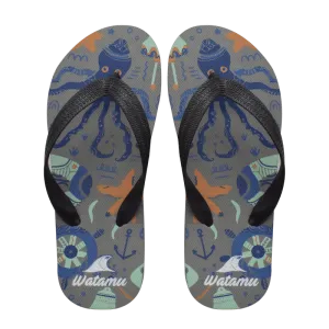 Watamu Octopus Slippers - Grey