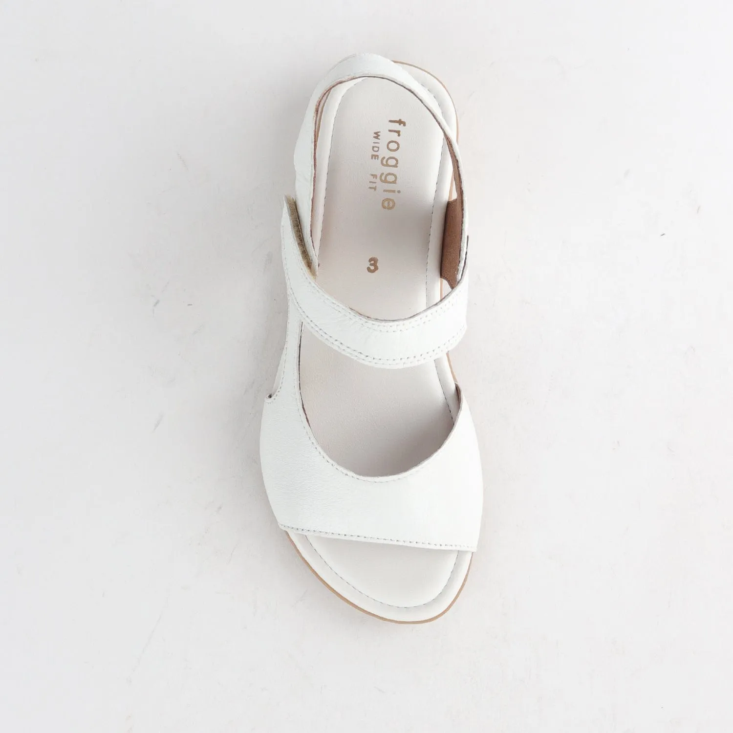 Wider Fit Slingback Flat Sandal in White - 12221