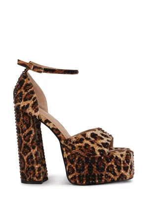 WILMORE-MULTI LEOPARD PLATFORM HEEL