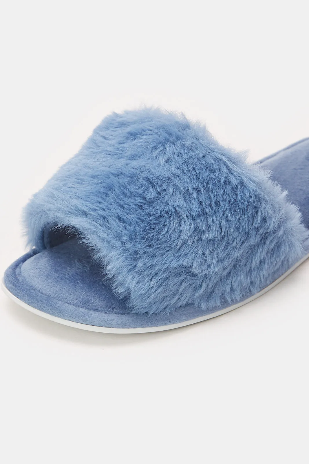 Women Blue Classic Fur Slipper