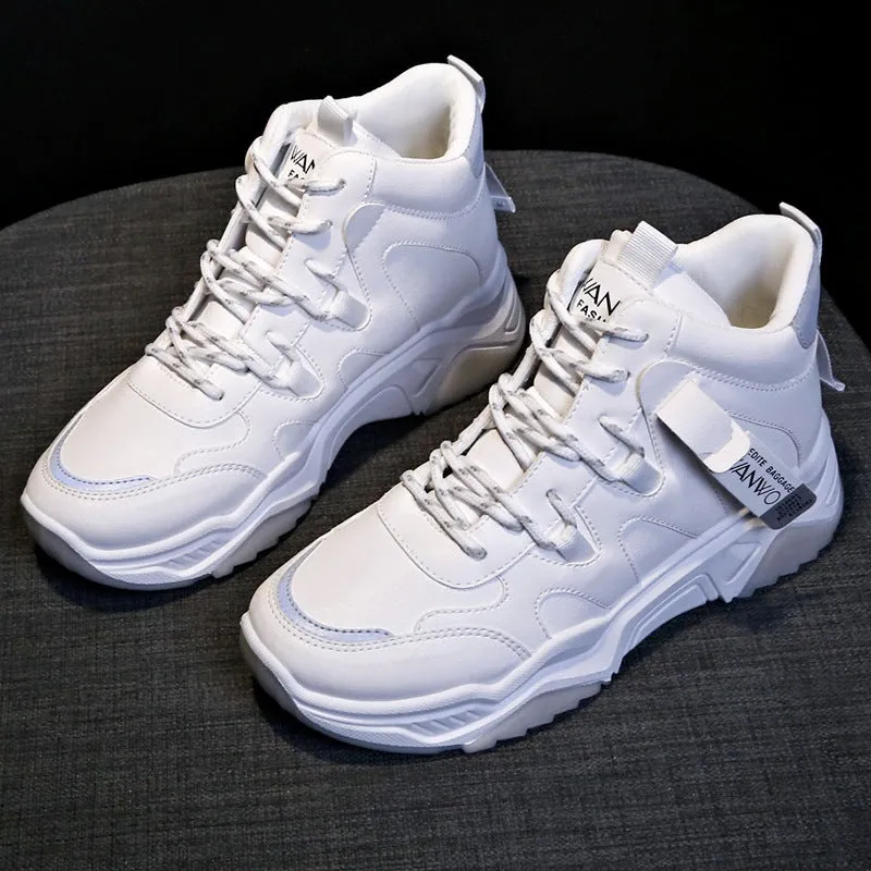 Women White Ankle Trainers