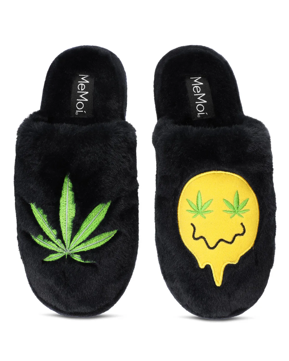 Women's Happy Weed Plush Slippers