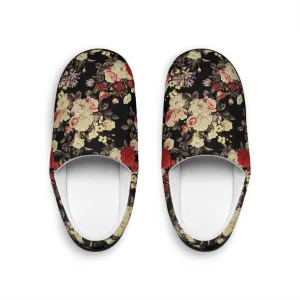 Women's Indoor Slippers - Blooms Dark Botanicals Collection