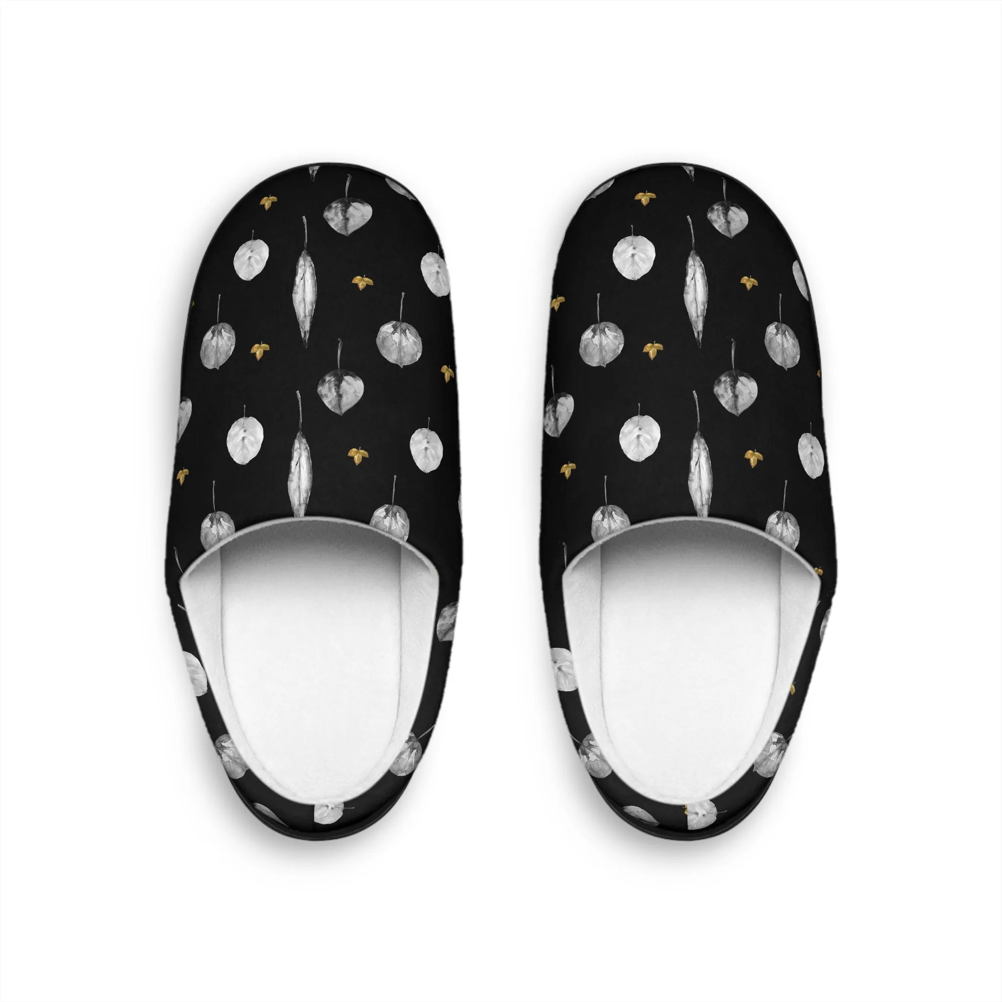 Women's Indoor Slippers - Hibiscus Dark Botanicals Collection