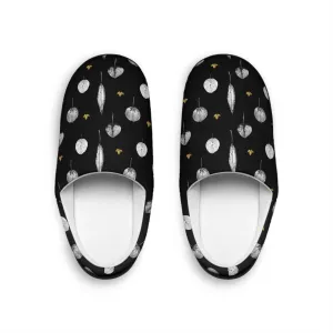 Women's Indoor Slippers - Hibiscus Dark Botanicals Collection