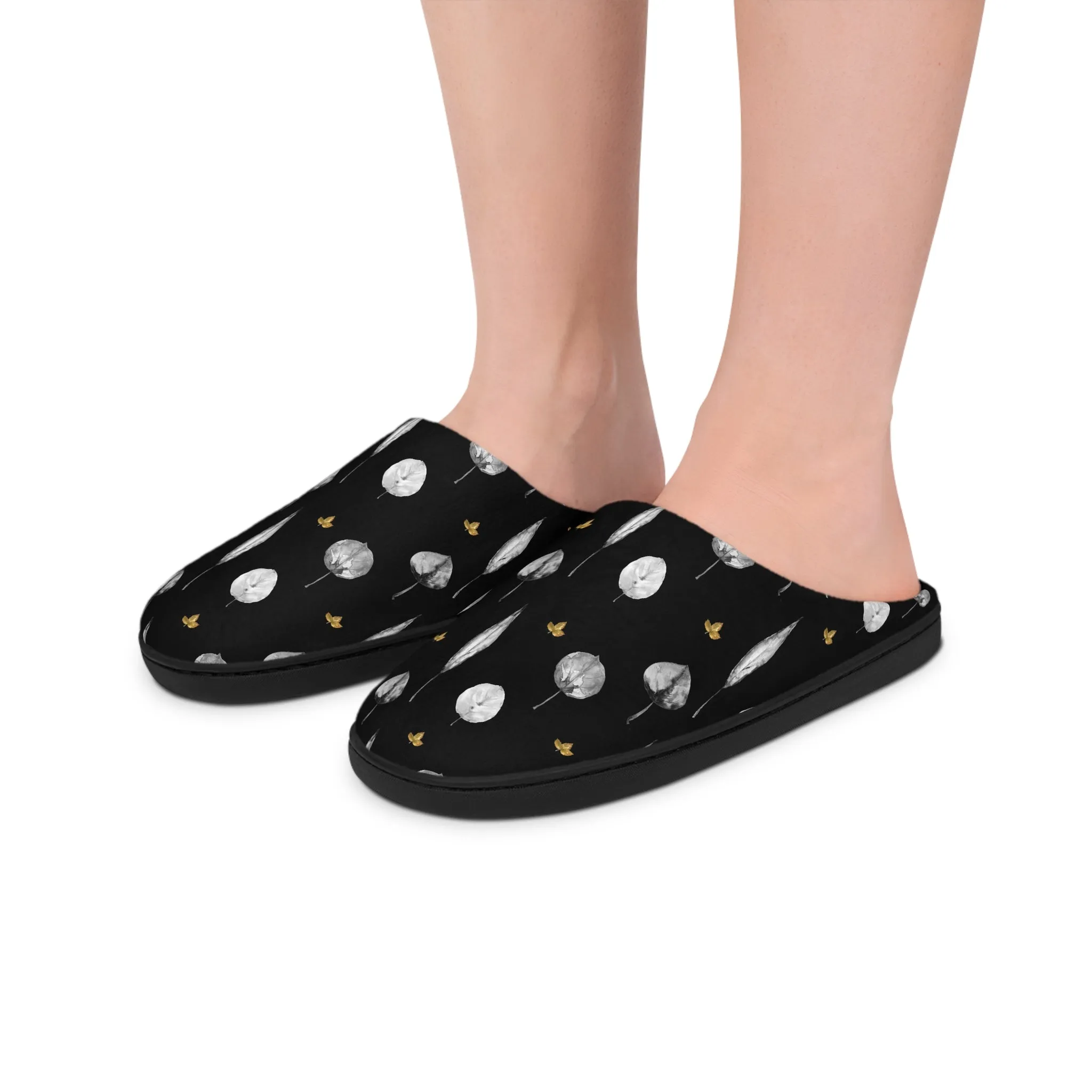 Women's Indoor Slippers - Hibiscus Dark Botanicals Collection