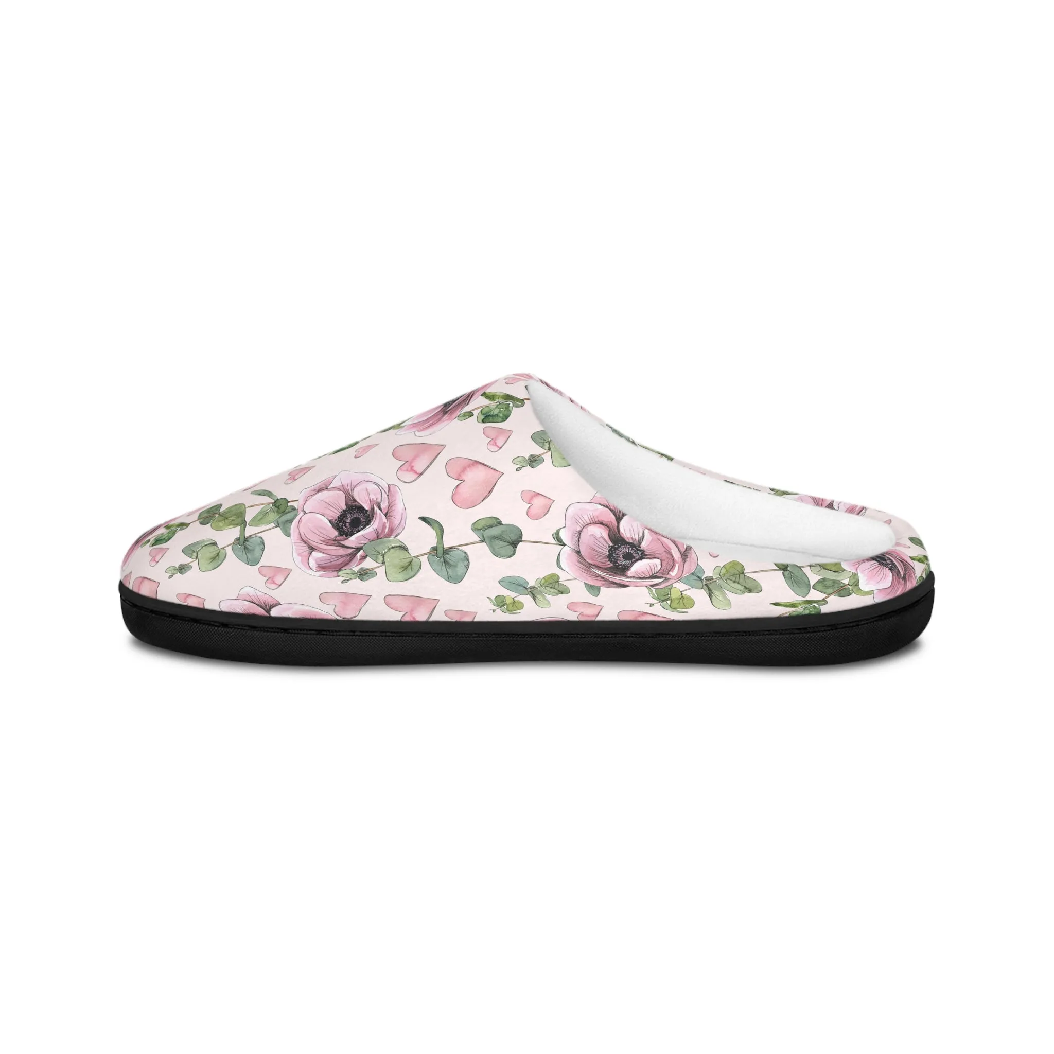 Women's Indoor Slippers - Pink Valentines Botanicals Collection