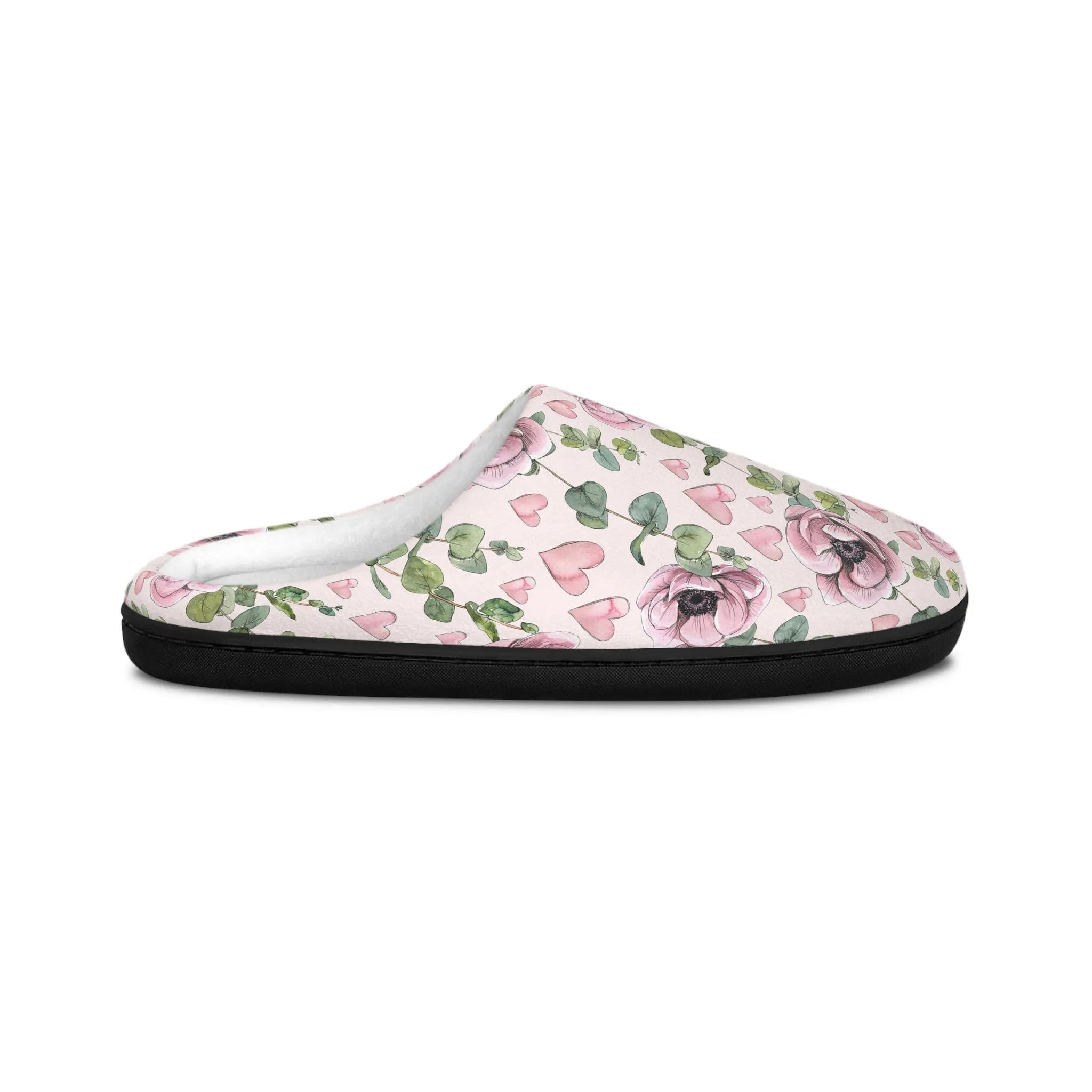 Women's Indoor Slippers - Pink Valentines Botanicals Collection